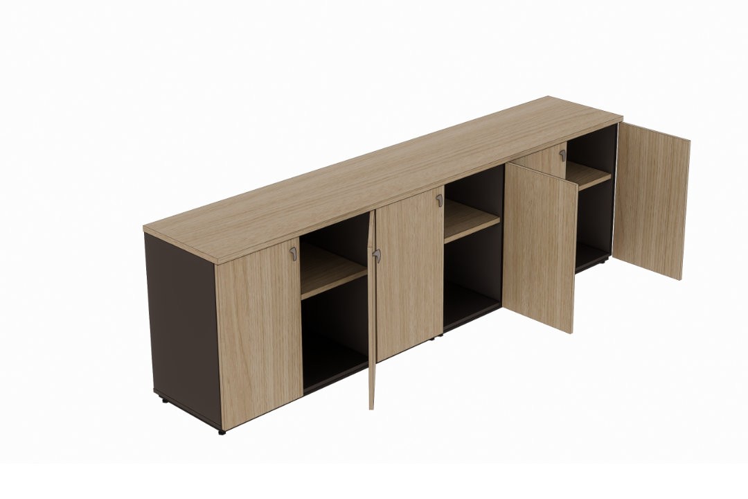 Armário de escritório baixo 2400L 6 portas Versatile